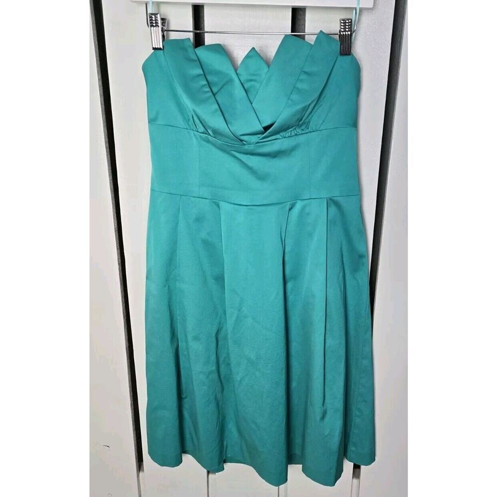 Trina Turk Strapless Mini‎ Dress 8 Med Teal Homecoming Prom Formal Cocktail